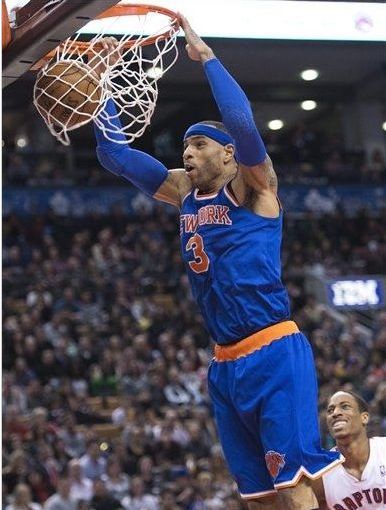 Melo and Martin Lead Knicks Past Raptors, Clinch Playoff&nbsp;Berth