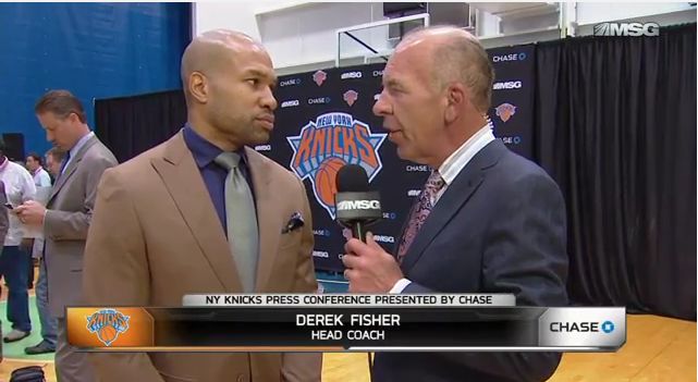 [Video] Derek Fisher on Knicks’ Current Rsoter – “We can be very good to&nbsp;great.”