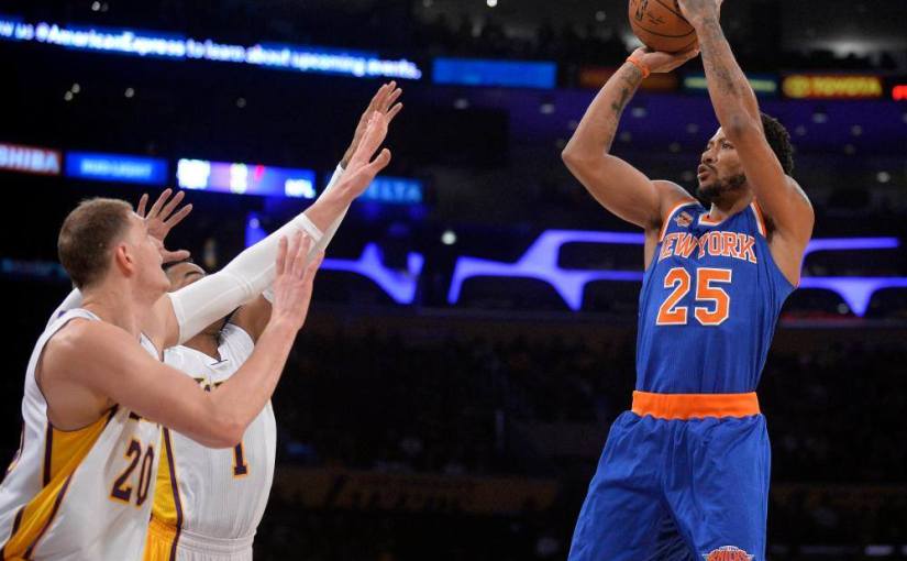 Porzingis and Rose Dominate Lakers, Knicks Win&nbsp;118-112